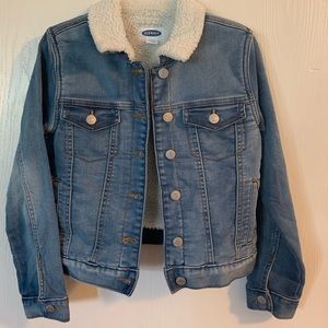 Girl’s Sherpa-lined denim jacket